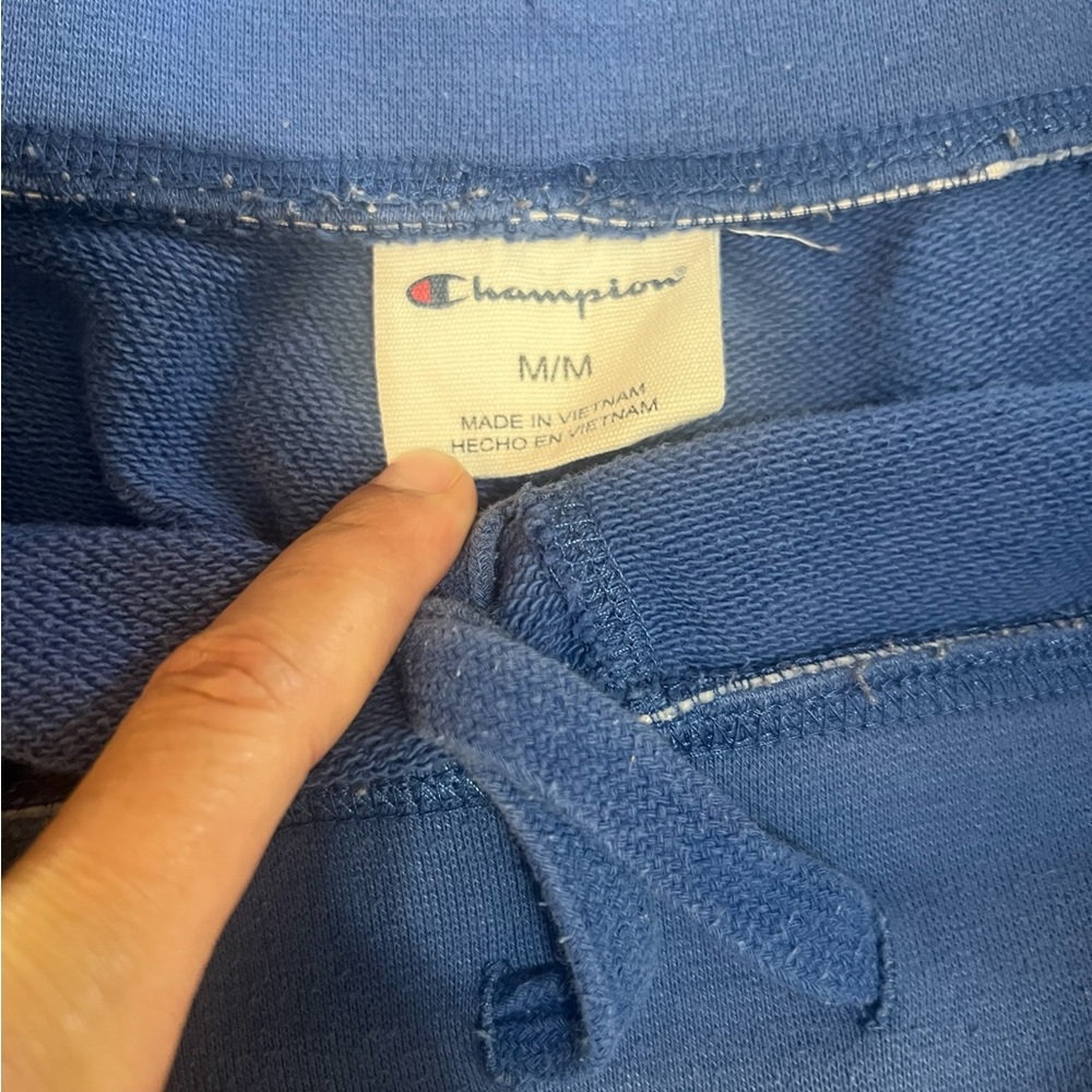 CHAMPION BLUE SWEAT SHORTS - Picture 3 of 6